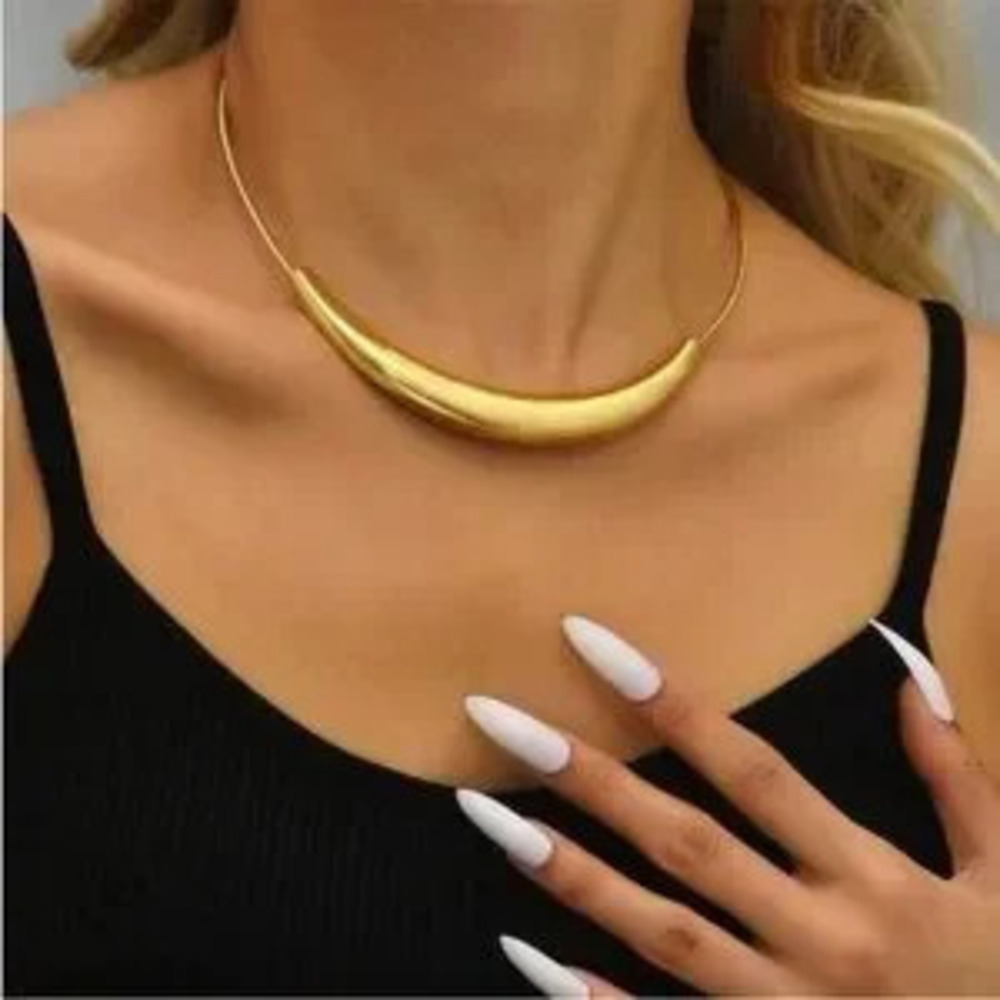 Chunky Gold Collar Choker Necklace